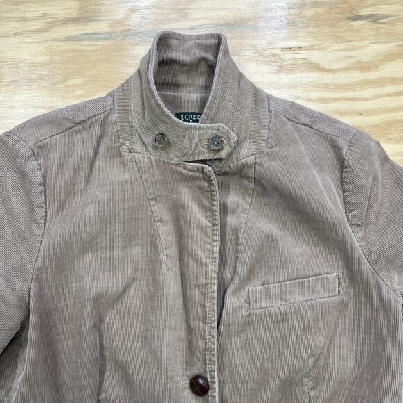 J Crew Corduroy Y2K Blazer Jacket Women's Small Beige Tan Preppy Stretch Boho - Picture 8 of 16